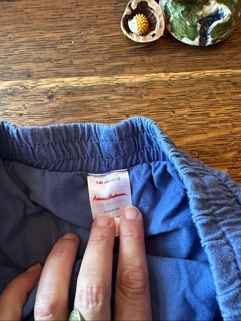 Hanna Andersson Blue Cotton Drawstring Skort - Picture 2 of 4